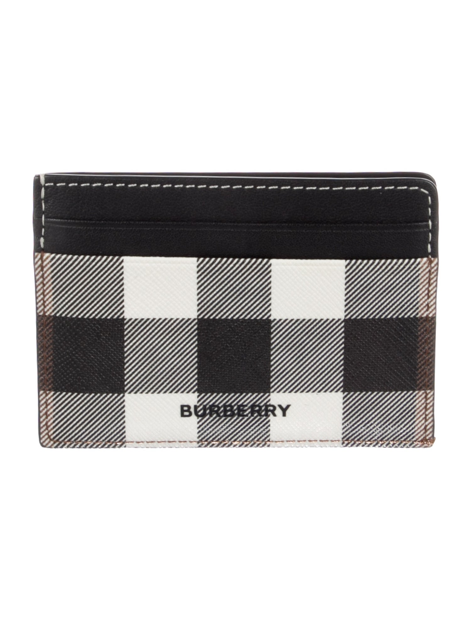 Burberry Kier Corner E Canvas Card Holder Exploded Check Pattern Card Holder
