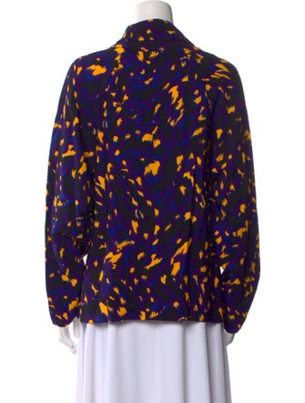 Burberry Printed Mock Neck Blouse