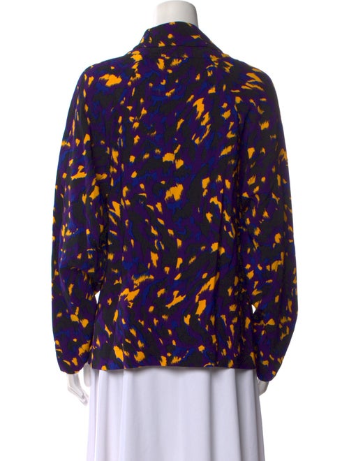 Burberry Printed Mock Neck Blouse