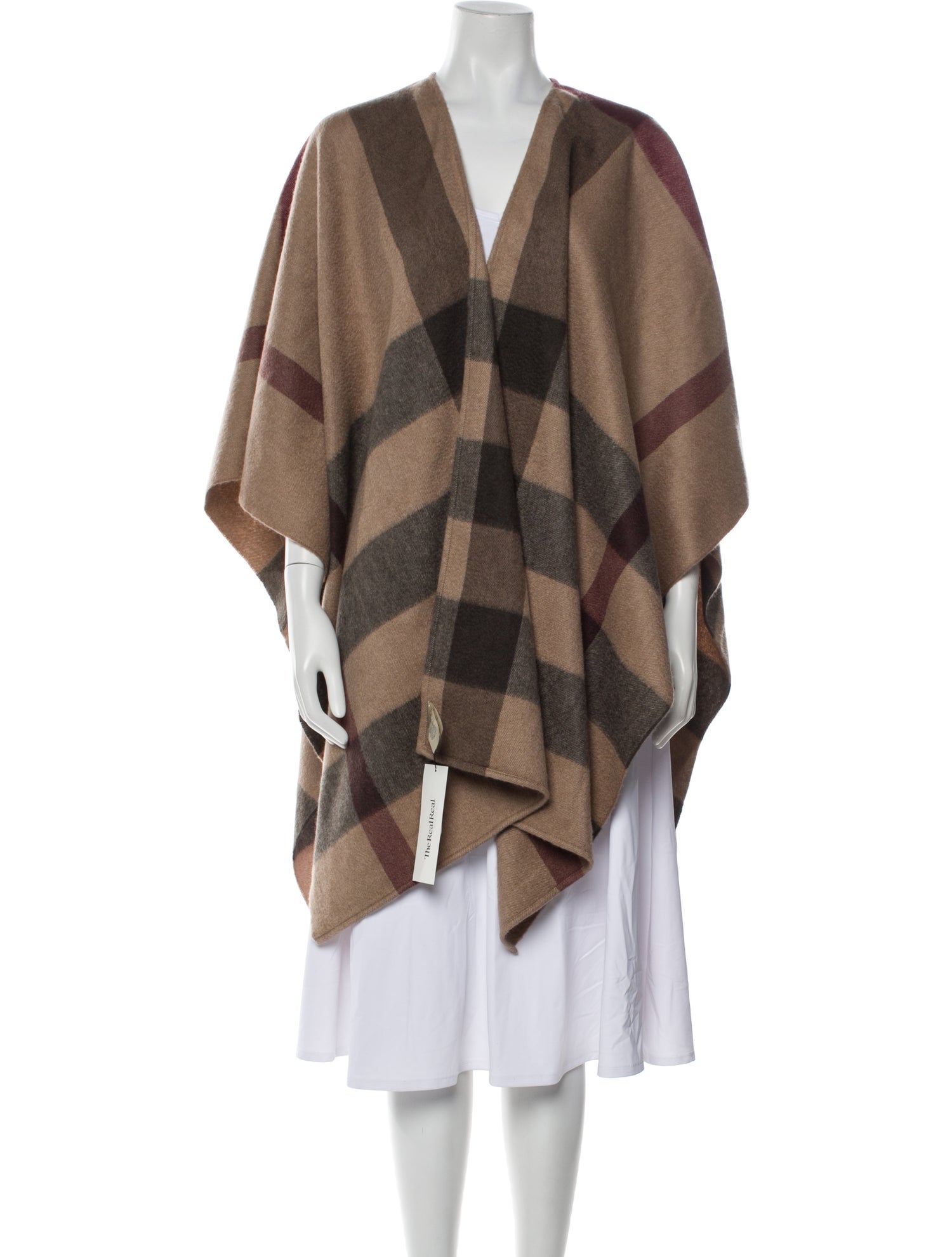 Burberry Cashmere Nova Check Pattern Shawl