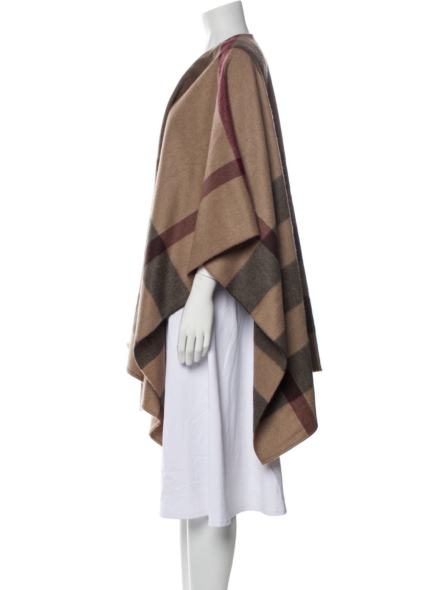 Burberry Cashmere Nova Check Pattern Shawl