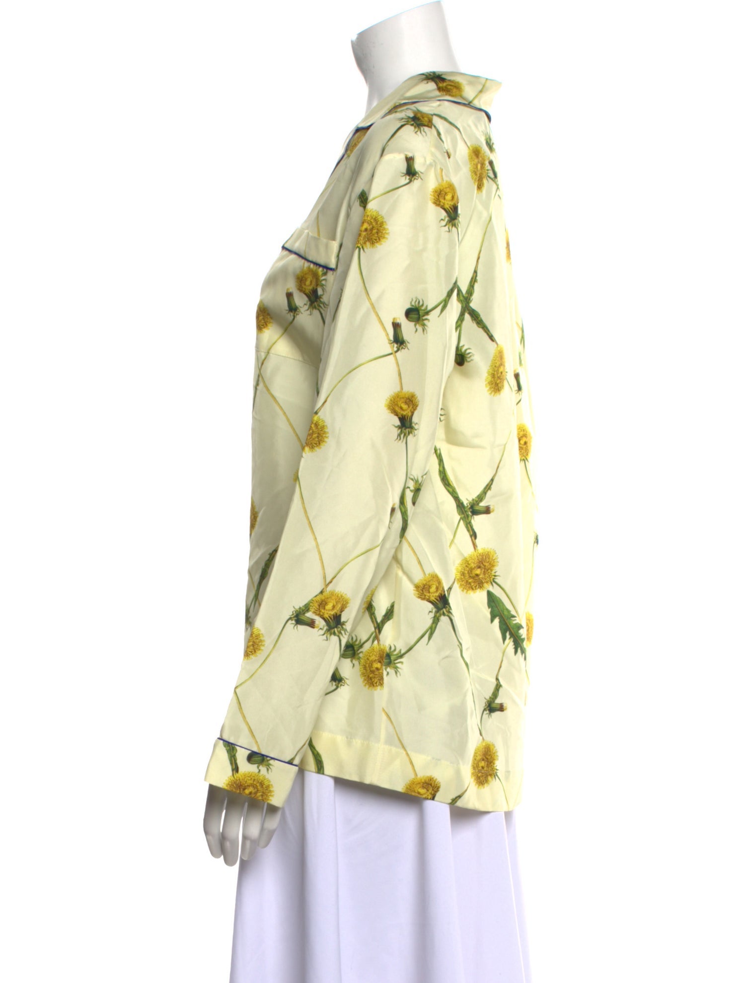 Burberry Silk Printed Button-Up Top w/ Tags