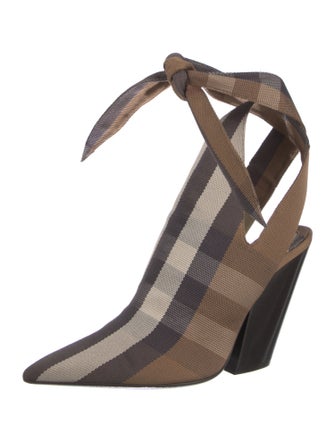 Burberry Super Nova Check Pattern Canvas Sock Boots
