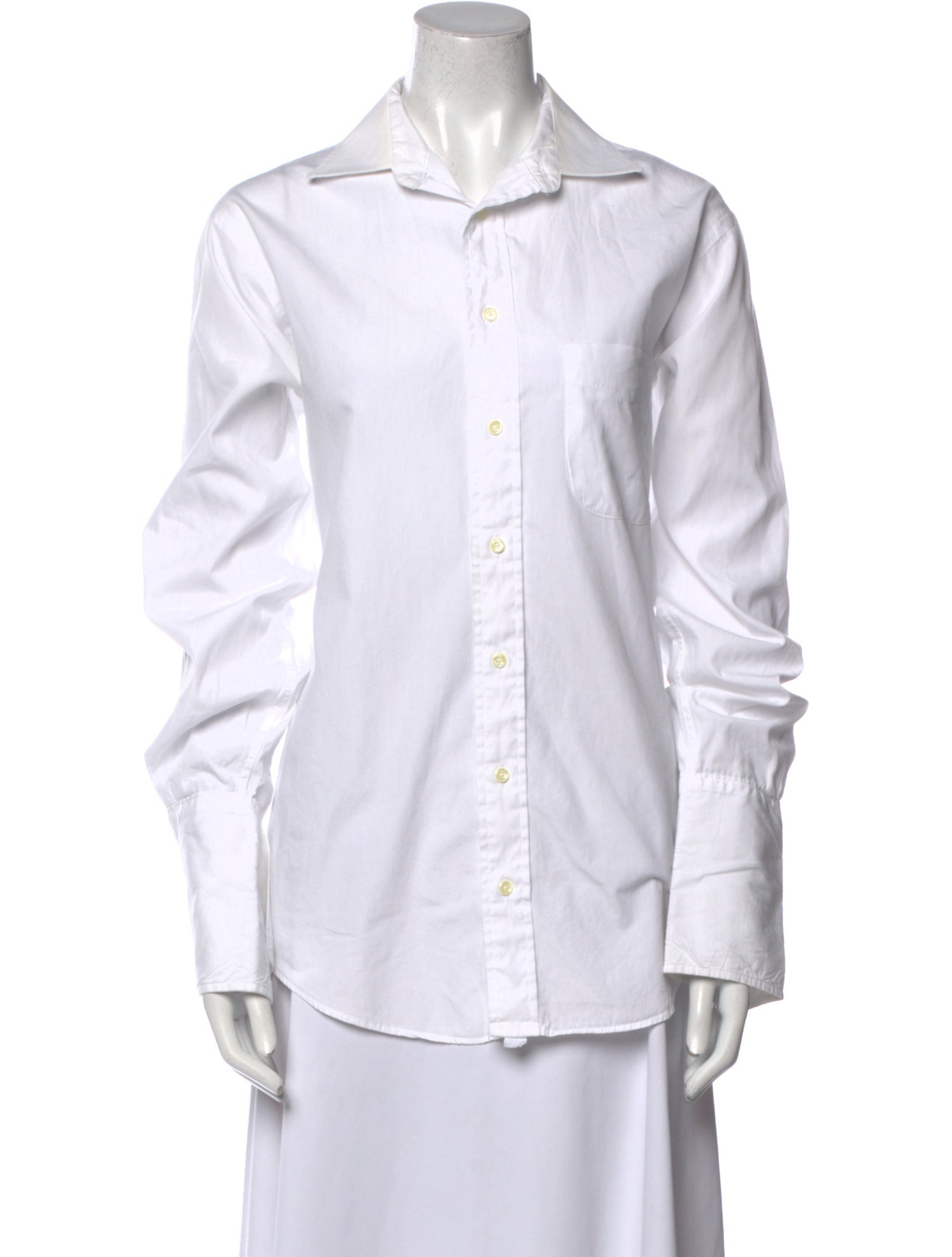 Burberry Long Sleeve Button-Up Top