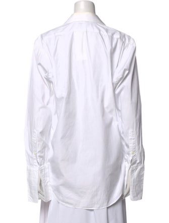 Burberry Long Sleeve Button-Up Top