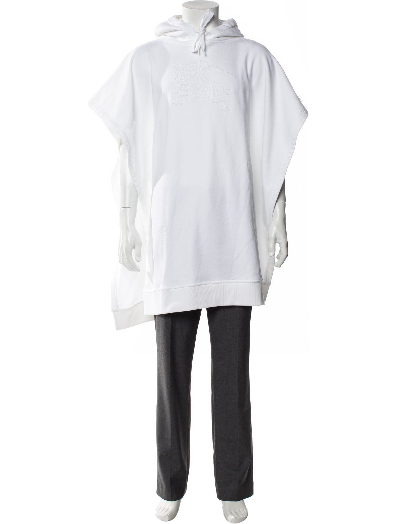 Burberry Crew Neck Three-Quarter Sleeve Hoodie