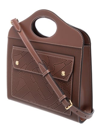 Burberry Leather Perforated Pocket Bag Mini