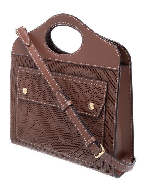 Burberry Leather Perforated Pocket Bag Mini