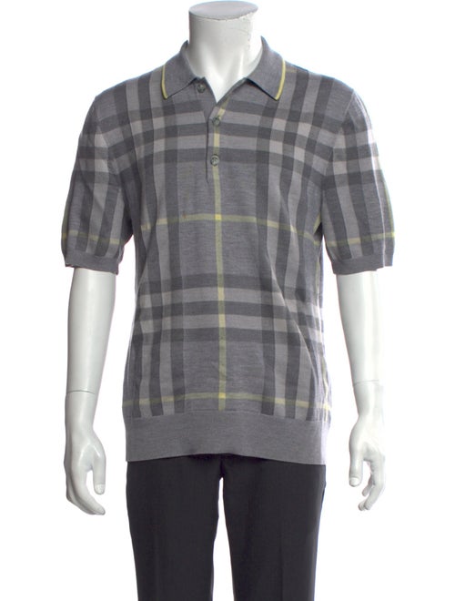 Burberry House Check Pattern Wool Polo Shirt