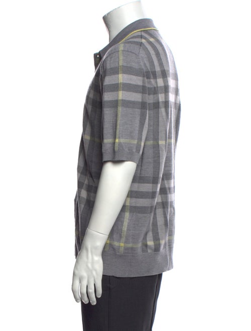Burberry House Check Pattern Wool Polo Shirt