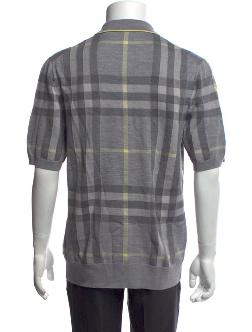Burberry House Check Pattern Wool Polo Shirt