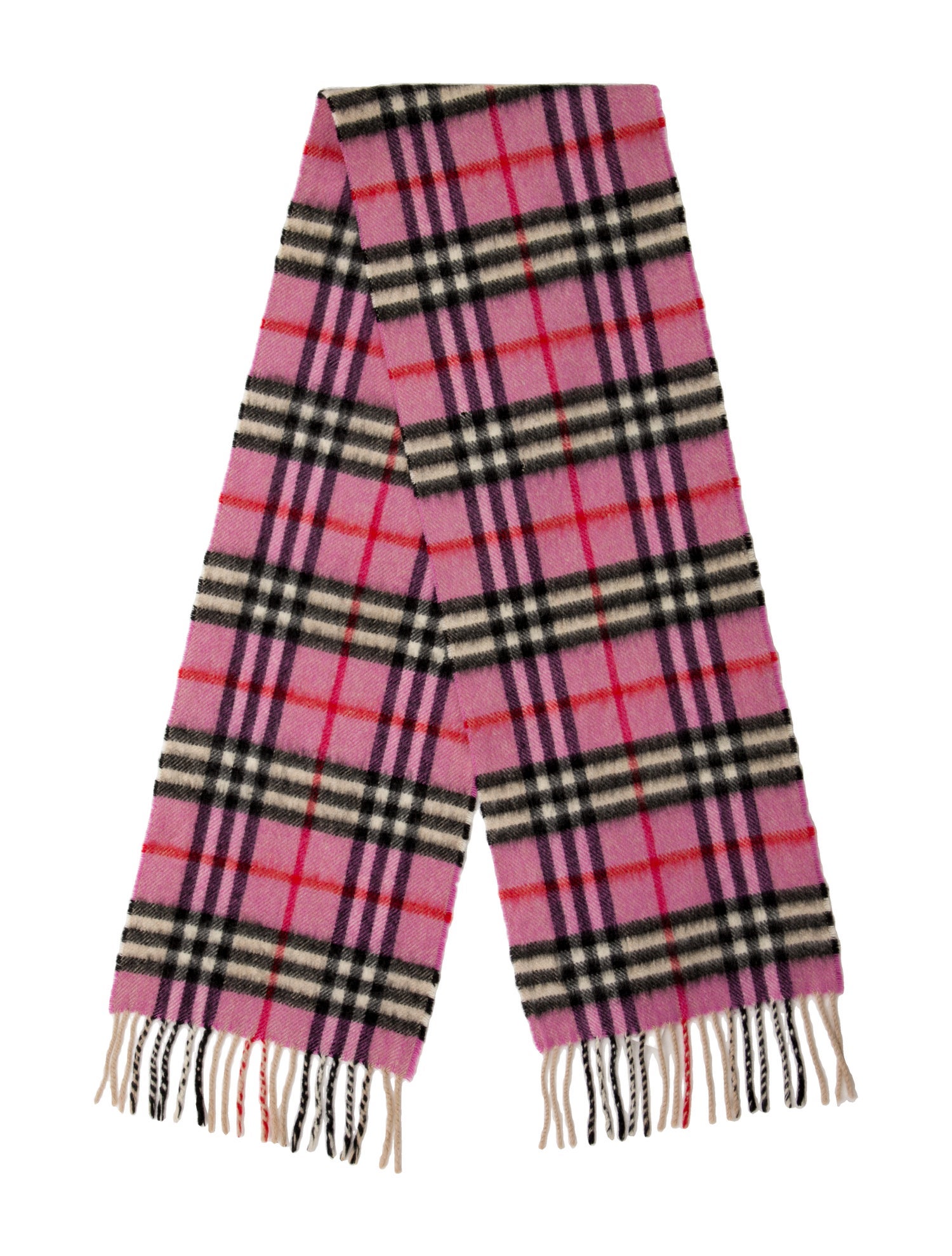 Burberry Cashmere Nova Check Pattern Scarf