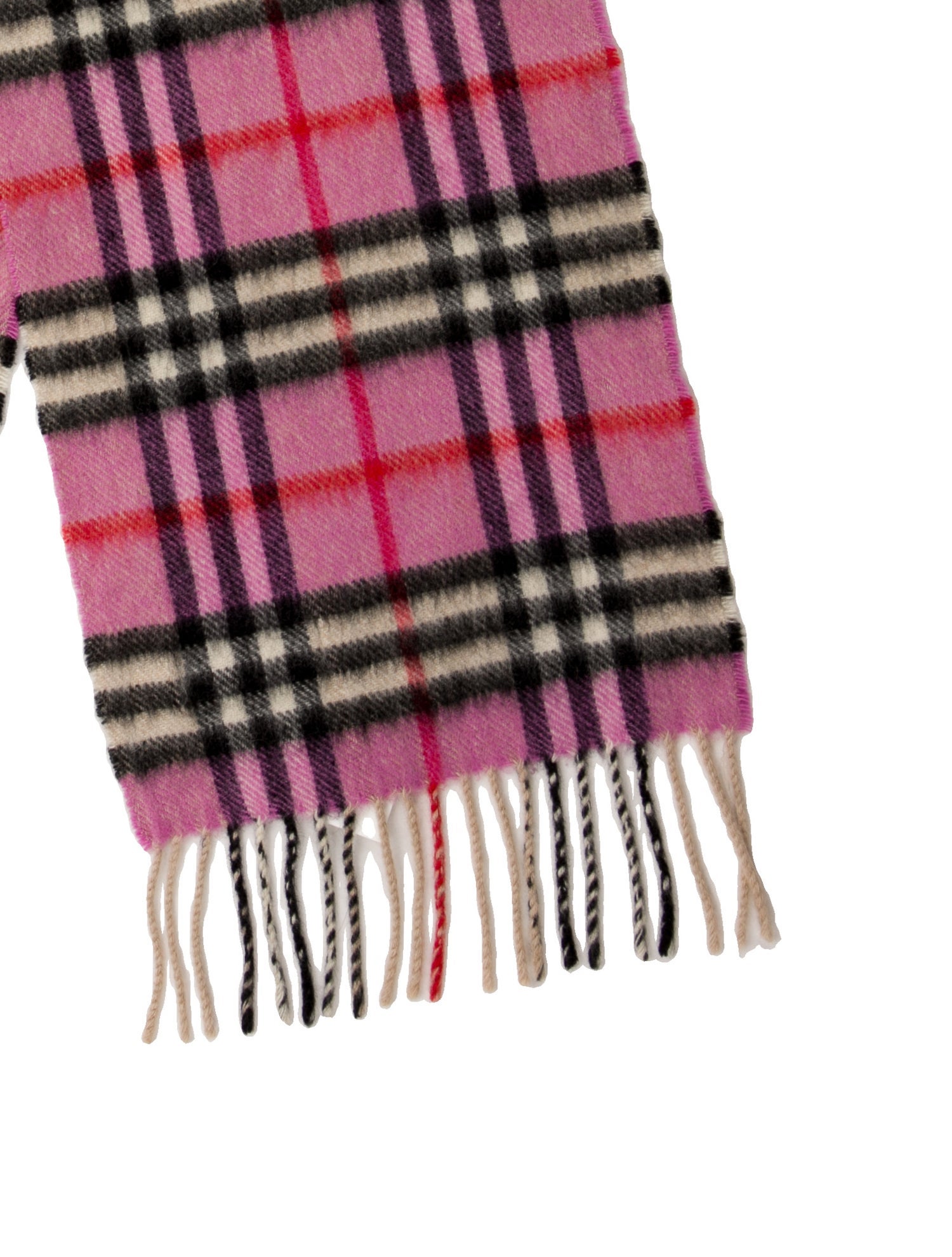 Burberry Cashmere Nova Check Pattern Scarf