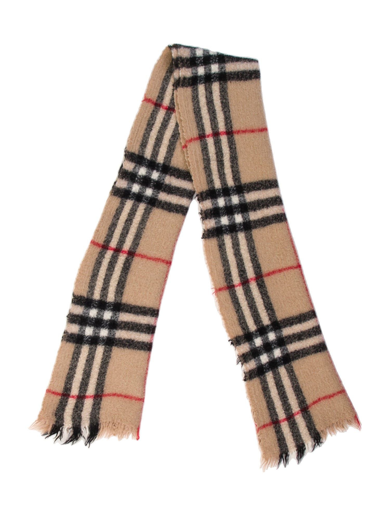 Burberry Wool Nova Check Pattern Scarf