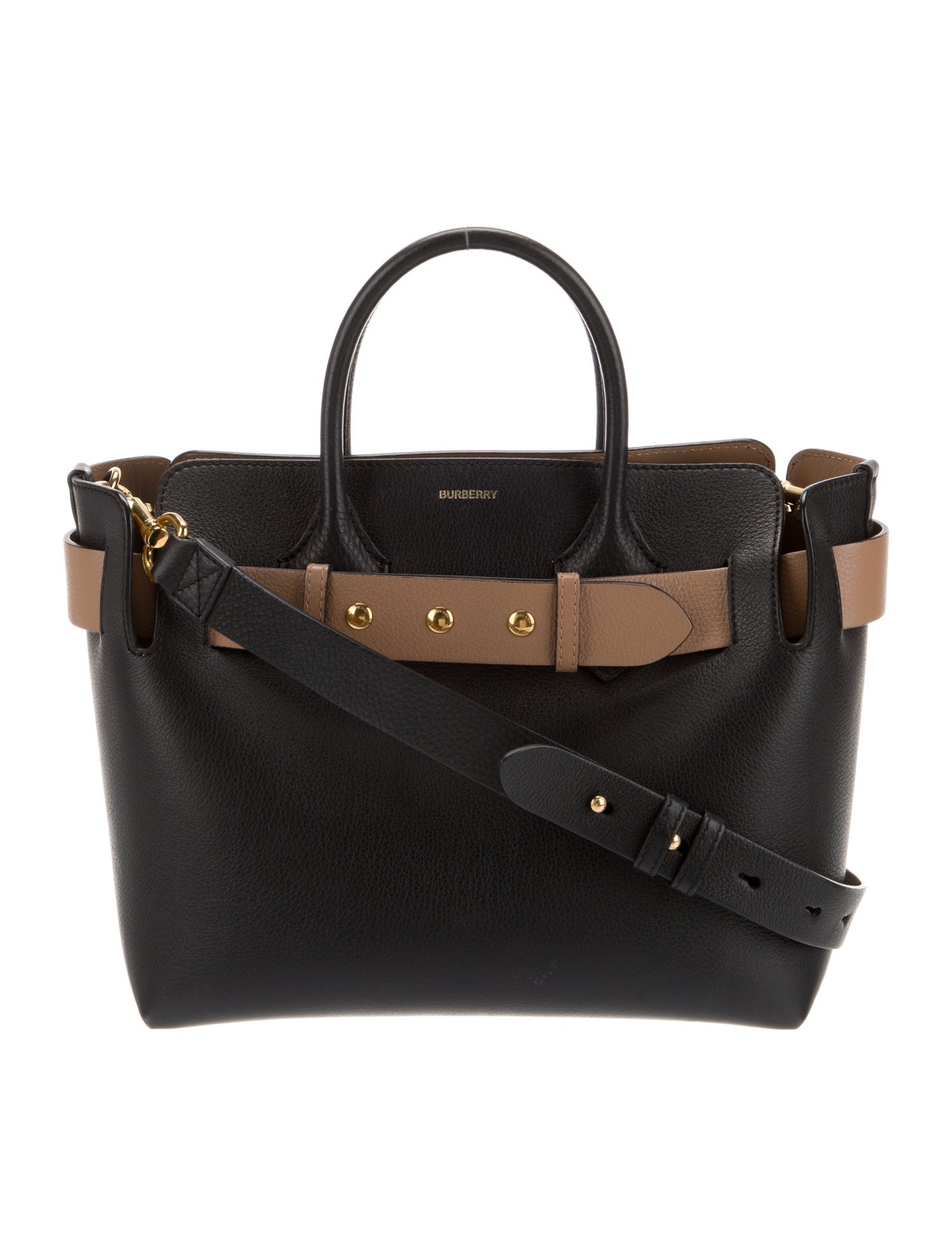 Burberry Leather Triple Stud Belt Tote