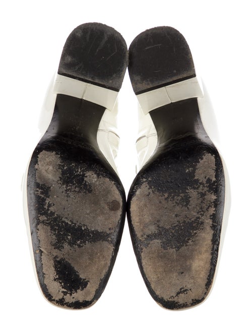 Burberry Patent Leather Chain-Link Accents Boots