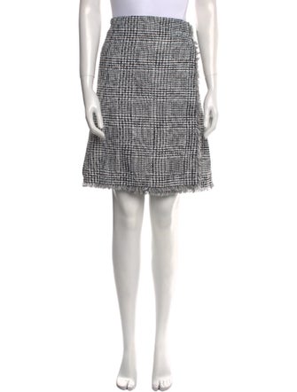 Burberry Plaid Print Knee-Length Skirt