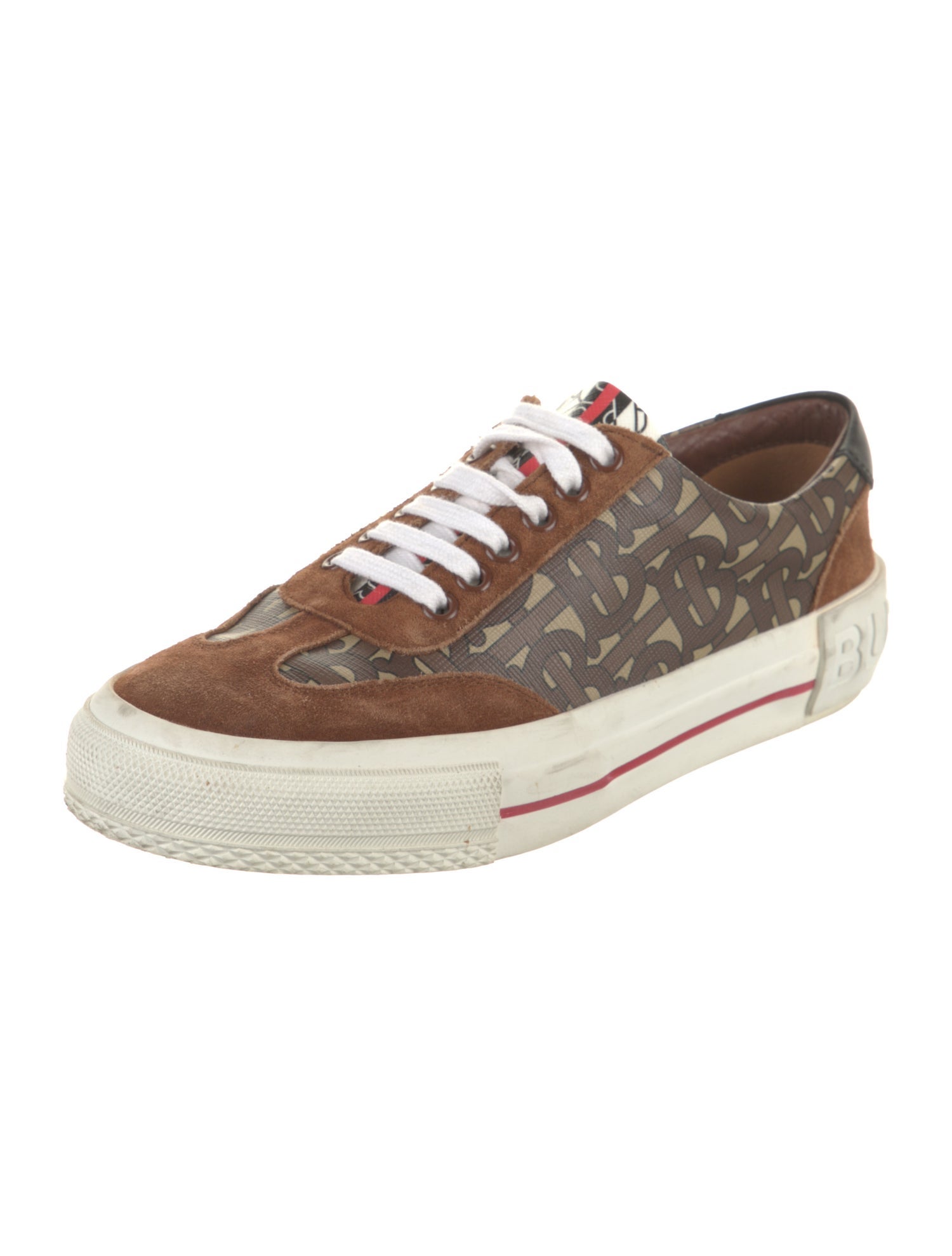 Burberry TB Monogram Suede Sneakers