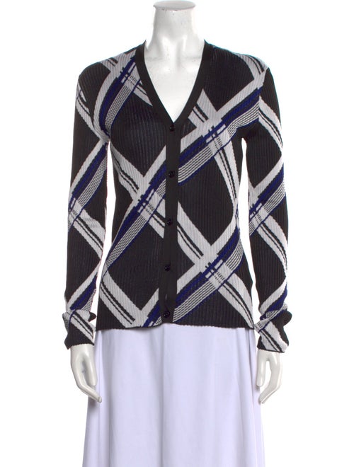 Burberry Silk Plaid Print Sweater