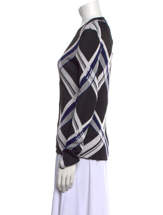 Burberry Silk Plaid Print Sweater