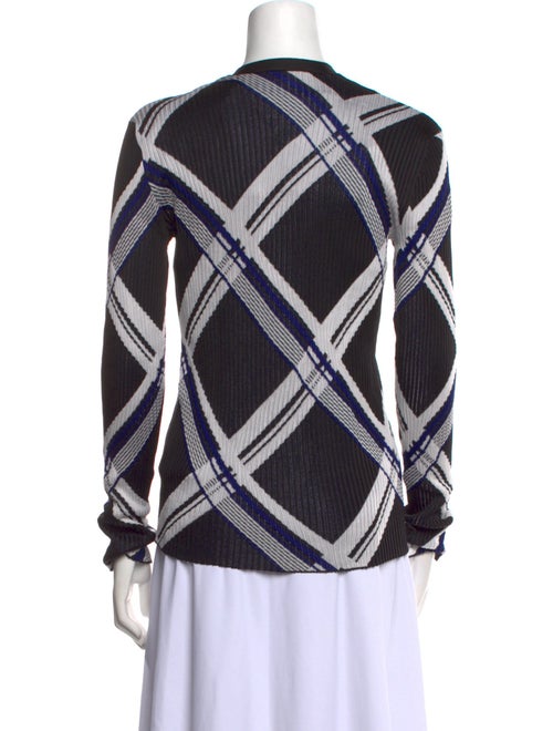 Burberry Silk Plaid Print Sweater