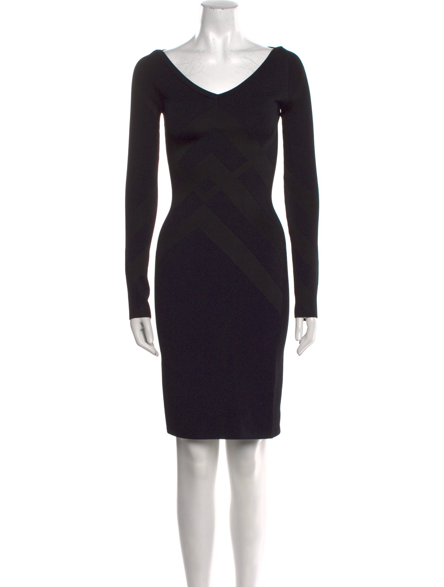 Burberry V-Neck Mini Dress