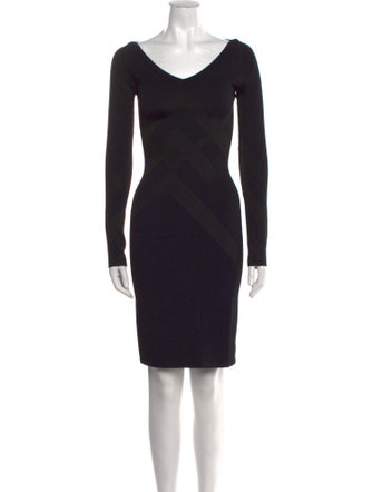 Burberry V-Neck Mini Dress