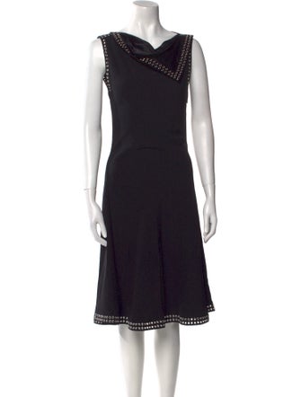 Burberry Cowl Neck Knee-Length Dress