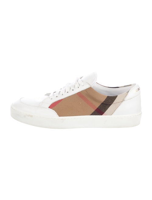 Burberry Nova Check Pattern Leather Sneakers