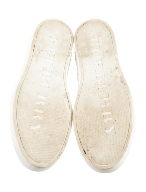 Burberry Nova Check Pattern Leather Sneakers