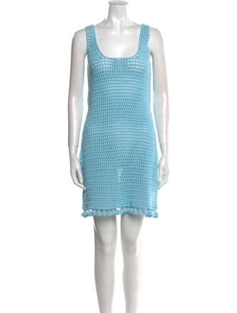 Burberry Scoop Neck Mini Dress