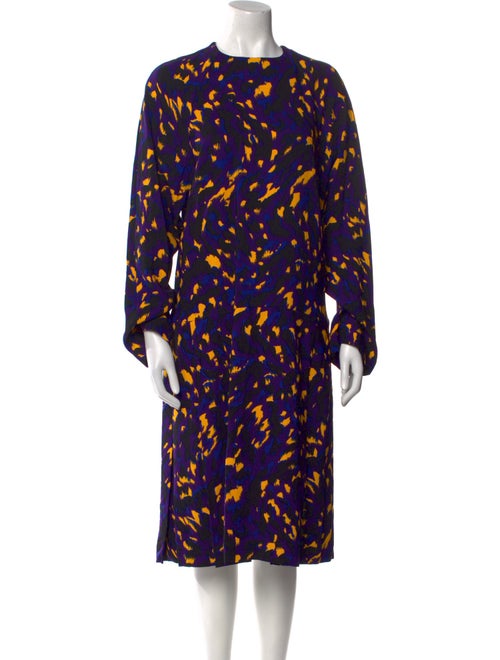 Burberry Animal Print Midi Length Dress