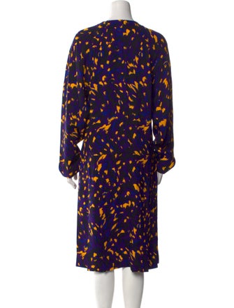 Burberry Animal Print Midi Length Dress