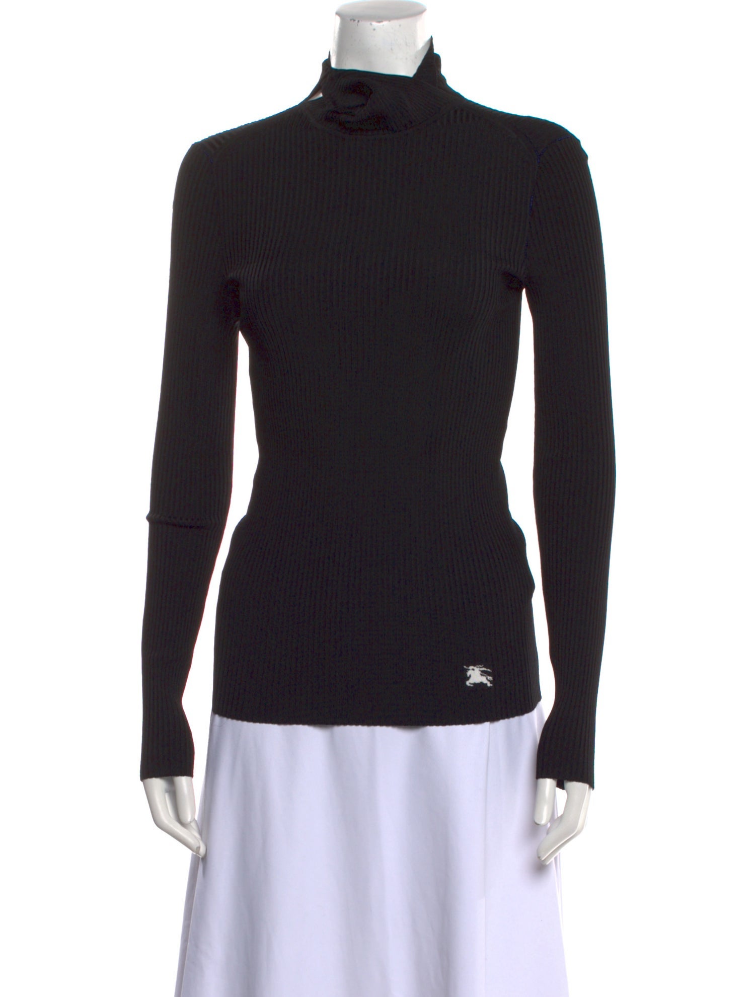 Burberry Mock Neck Long Sleeve Top