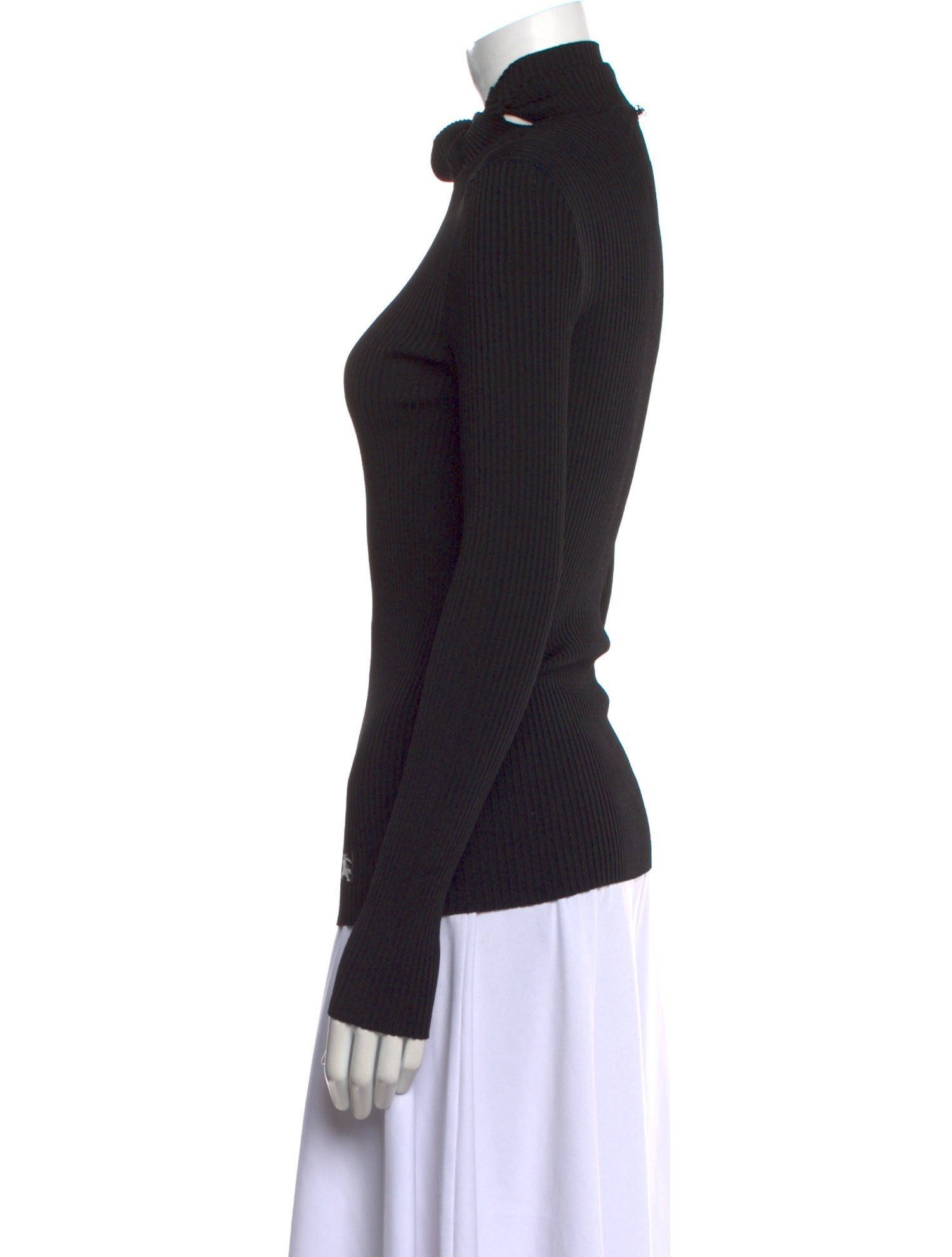 Burberry Mock Neck Long Sleeve Top