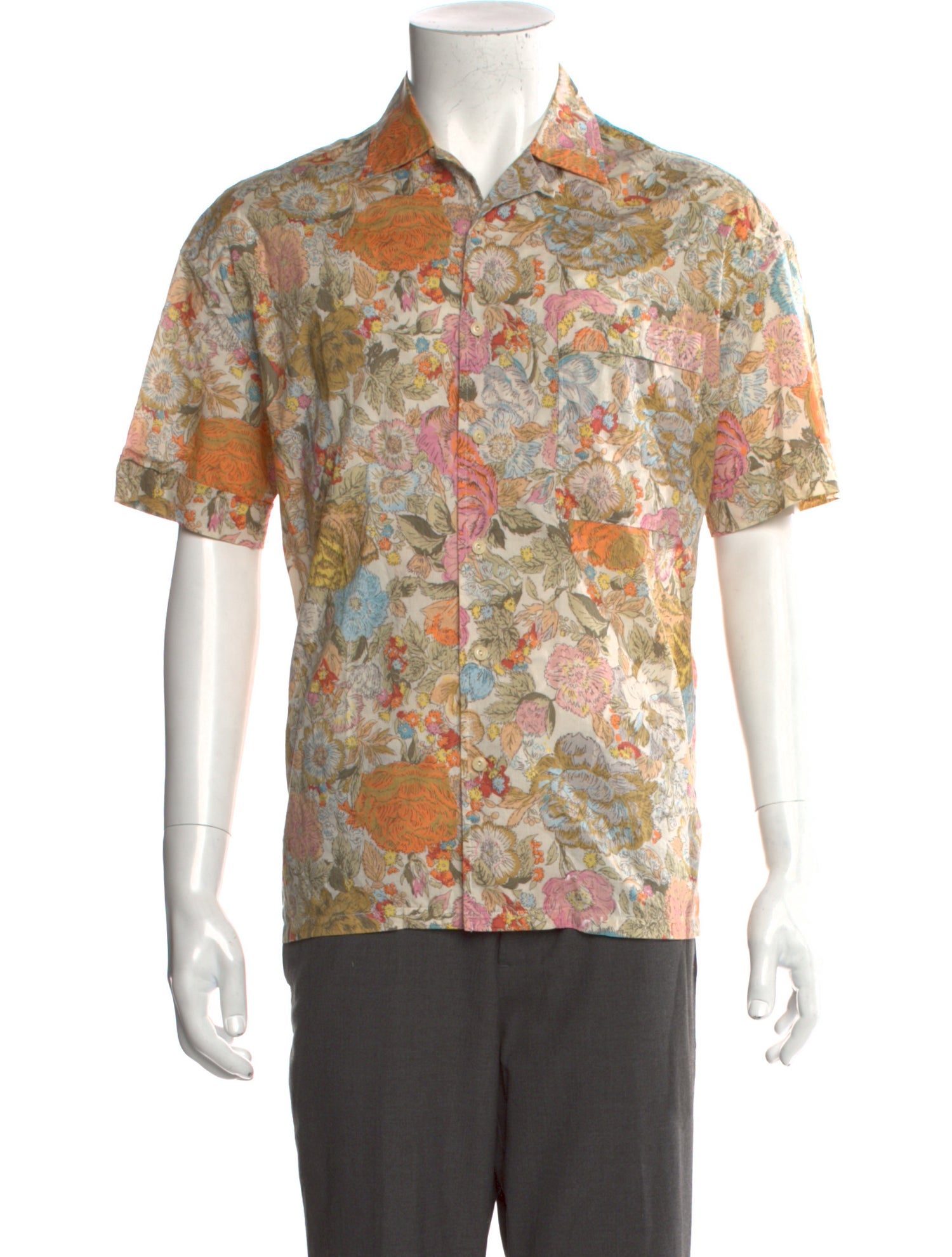 Burberry Floral Print Short Sleeve Shirt