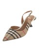 Burberry Plaid Print Slingback Pumps