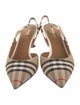 Burberry Plaid Print Slingback Pumps