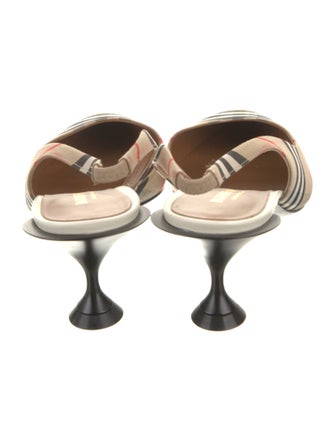 Burberry Plaid Print Slingback Pumps