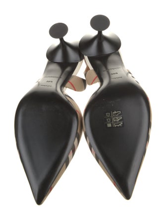 Burberry Plaid Print Slingback Pumps