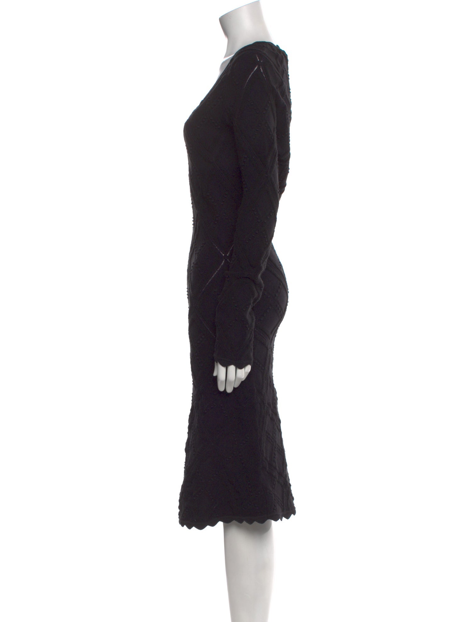 Burberry Wool Midi Length Dress w/ Tags