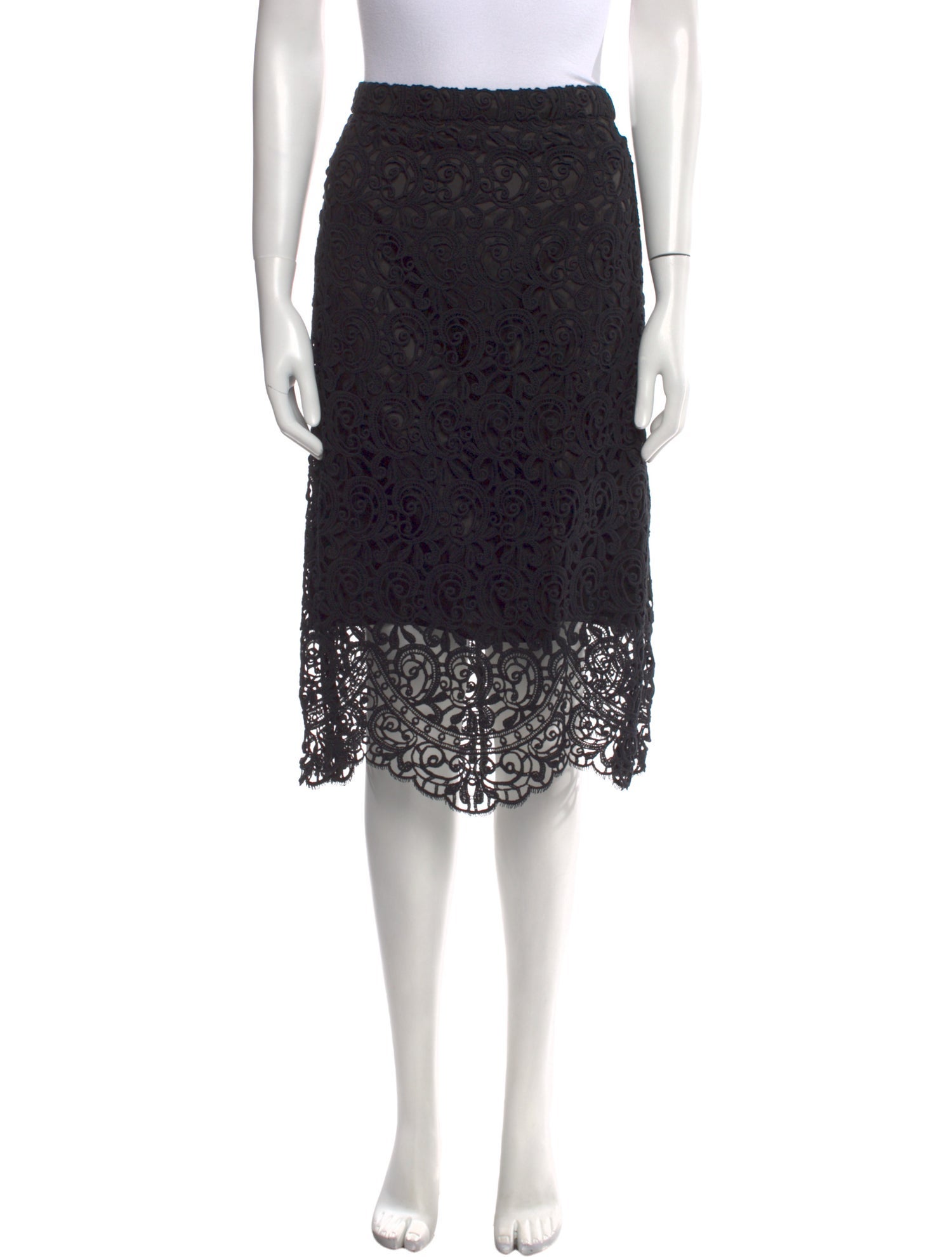 Burberry Lace Pattern Knee-Length Skirt w/ Tags