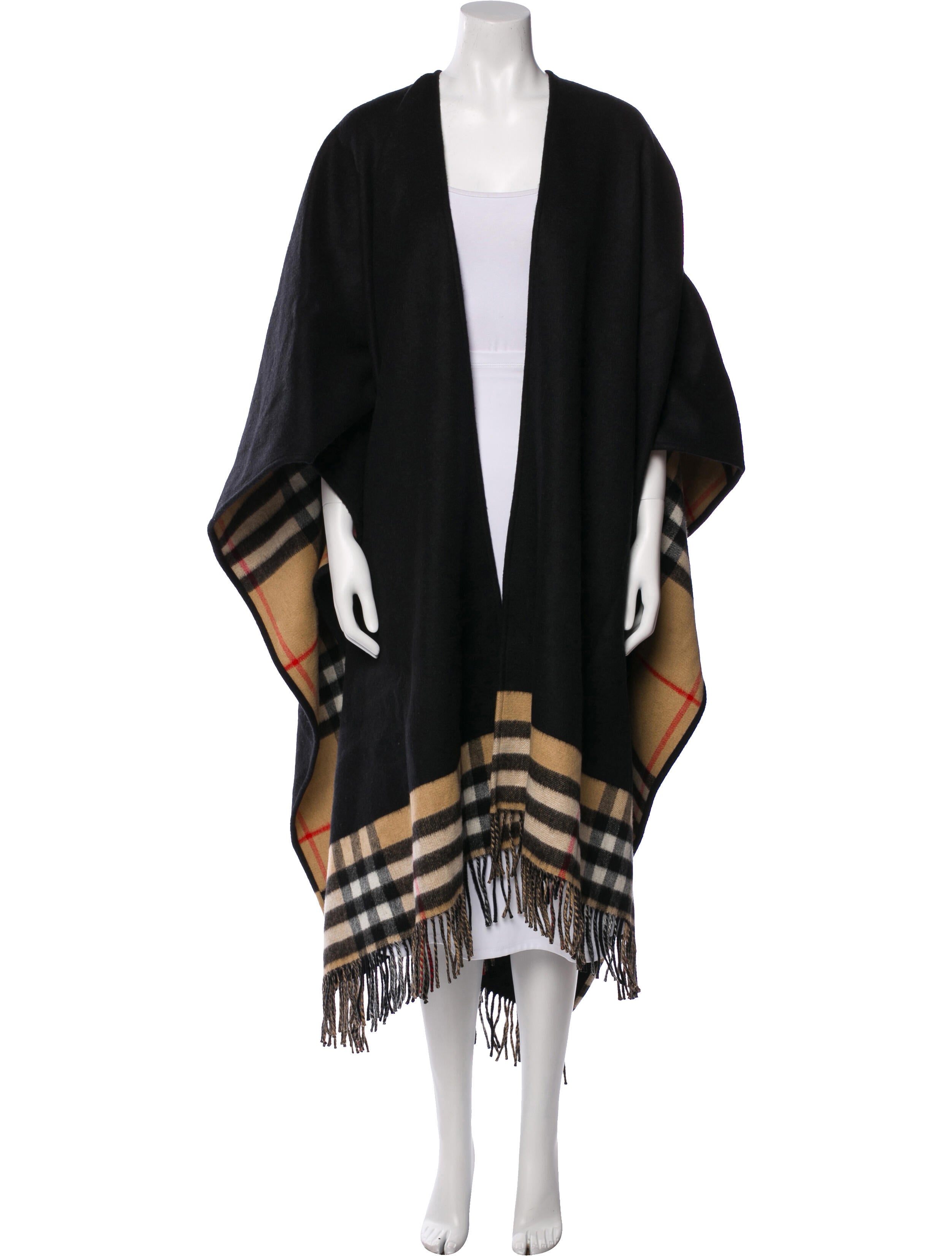 Burberry Cashmere Nova Check Pattern Shawl