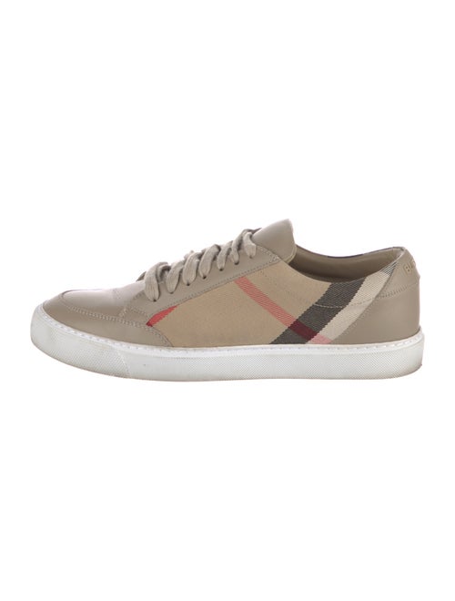 Burberry Nova Check Pattern Leather Sneakers