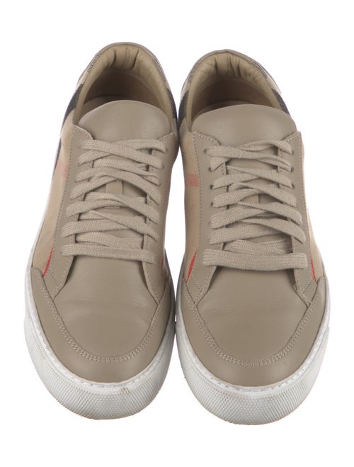 Burberry Nova Check Pattern Leather Sneakers