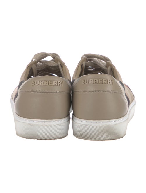 Burberry Nova Check Pattern Leather Sneakers