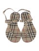 Burberry Nova Check Pattern T-Strap Sandals