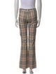 Burberry London Plaid Print Wide Leg Pants