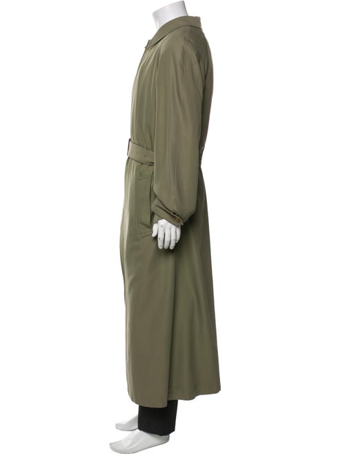 Burberry House Check Pattern Wool Trench Coat