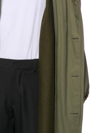 Burberry House Check Pattern Wool Trench Coat